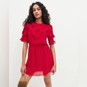 Reformation Malachi Dress in Cherry | Size, 8
